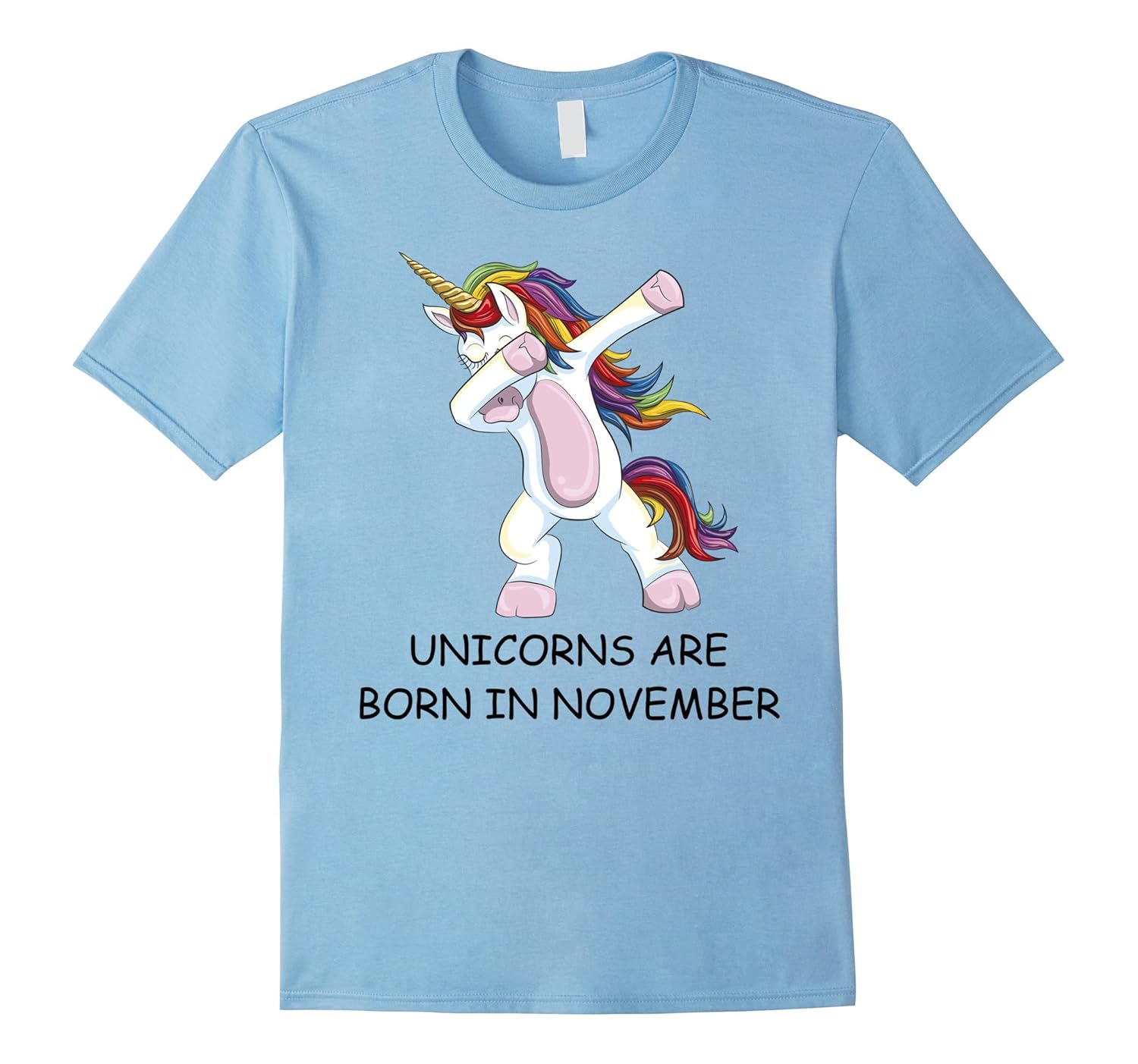 Unicorns Are Born In November T-Shirt Dabbing Birthday Tee-ANZ
