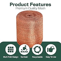 Raytrends Pack of 2 Copper Mesh Rodent Control