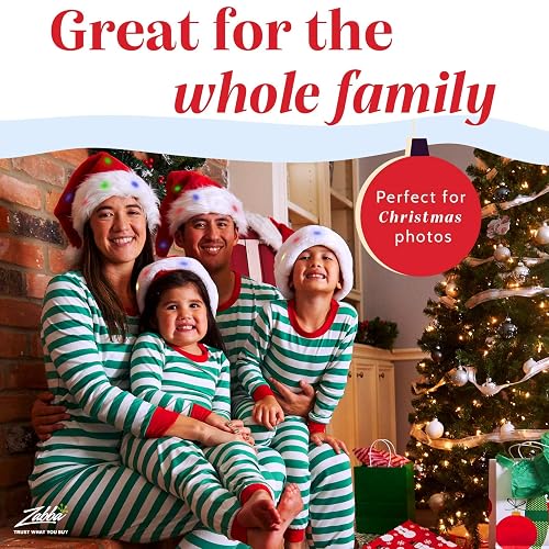 Winks Novelty Funny Santa Hat With 20 Blinking Color-Changing Light Up...