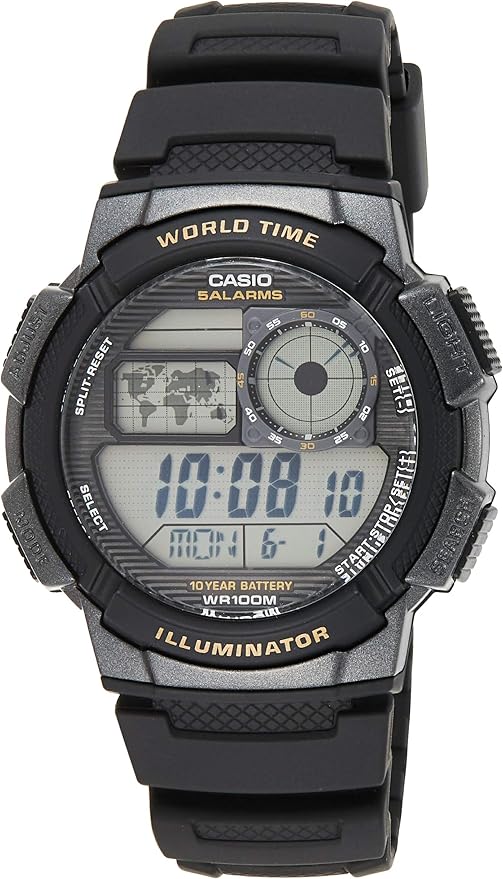 Casio Men's Digital Quartz Watch with Plastic Strap AE1000W1AVEF