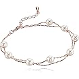 Crystalline Azuria Dames 18kt Rosé Vergulde Traantjes Multi Kleurrijke Zirkonia Kristallen Tennisarmband 18 cm