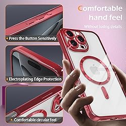 IAIYOXI Magnetic Clear Case for iPhone 15 Pro with