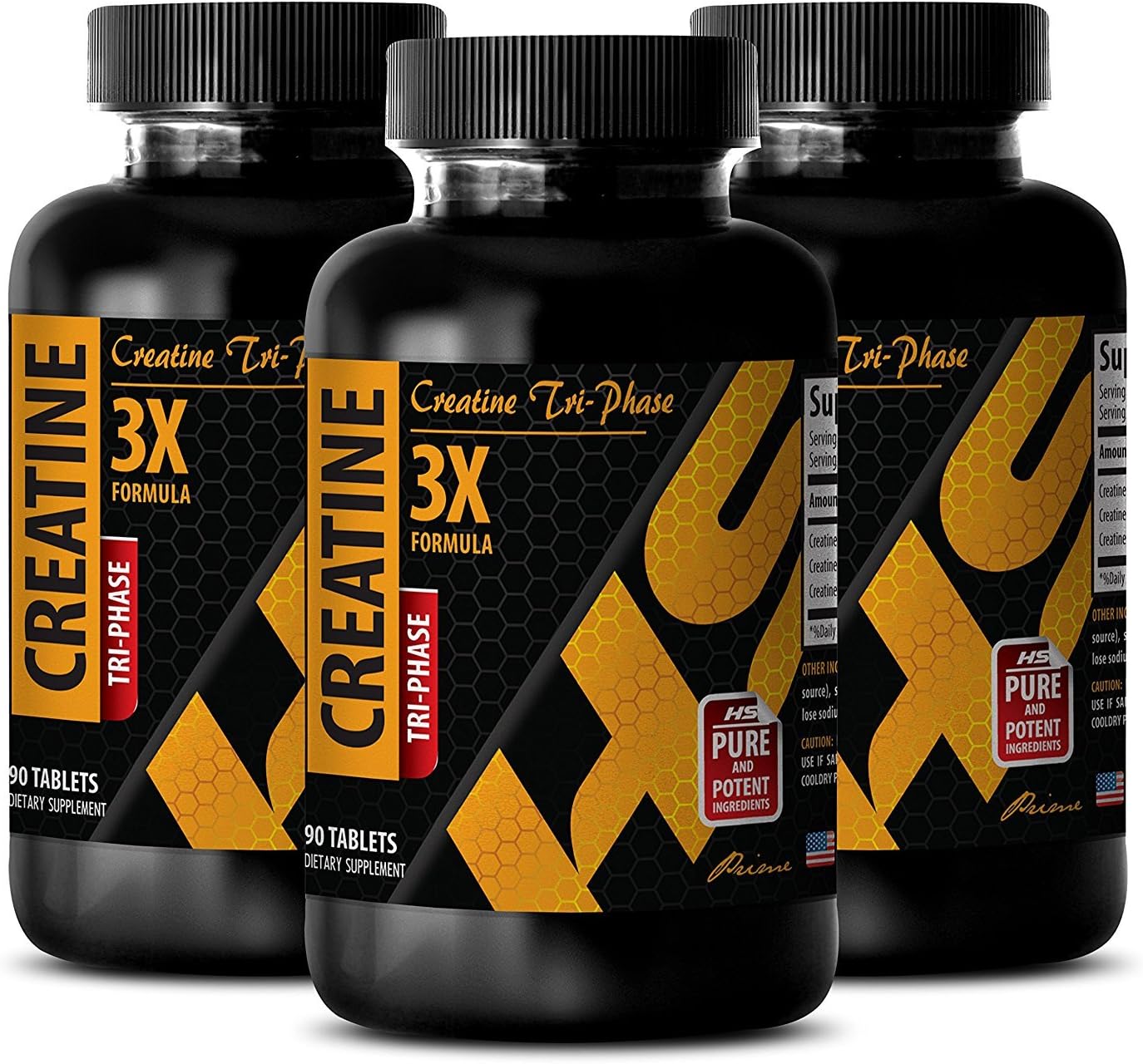 Muscle Mass pre Workout CREATINE TRIPhase (3X Formula) Creatine for Mass