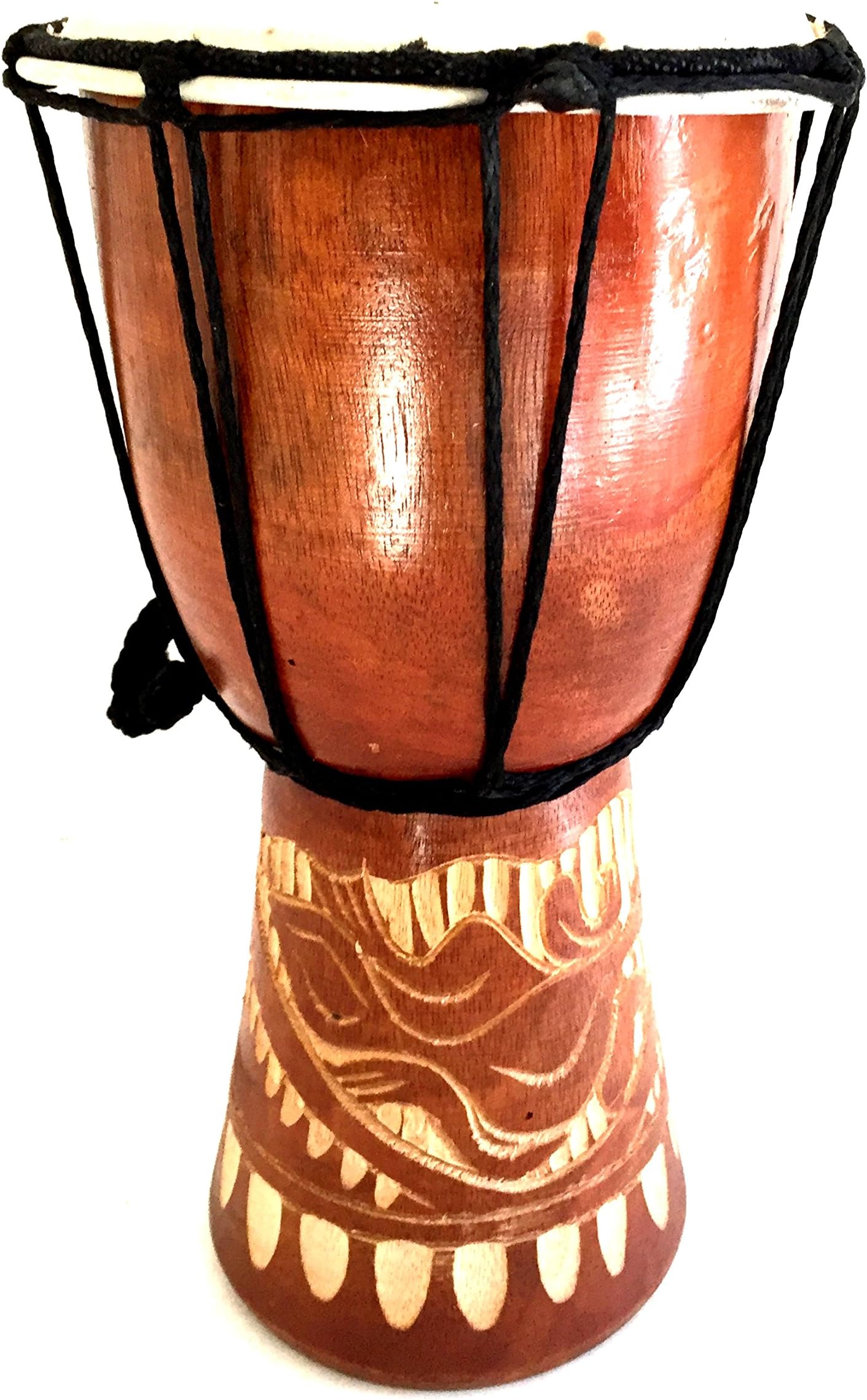 Jive Djembe Drum Hand Carved Wooden Rustic Drum Bongo Congo Hand Drum - 9" Height Size