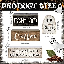 Lineshading 4 Pcs Halloween Table Decor Coffee