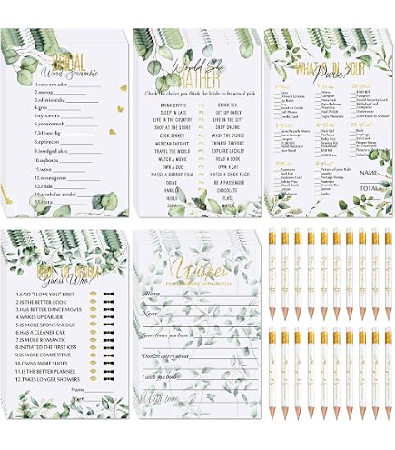 Bridal Shower Scratch Off Game Cards – 50 Pack With Glitter Diamond Ring Design, Wedding Party Activity - View #3