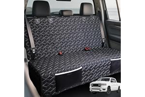 Meginc Dog Car Seat Covers for Back Seat,Waterproof Pet Bench Seat Covers for Trucks Ford f150/Ram1500/Nissan Frontier/Toyota Tacoma/GMC Canyon/Silverado Scratch Nonslip Truck Seat Cover for Dogs