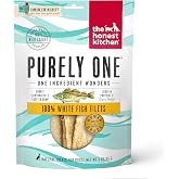 The Honest Kitchen Wishes White Fish Filets Dog Treats, Human Grade Single Ingredient Dehydrated Fish Chews, High Protein Limited Ingredient Training Treats for Dogs, 3 oz