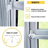HomeSecure Universal Locking uPVC Window Handle with Keys Espag Reversible view 4