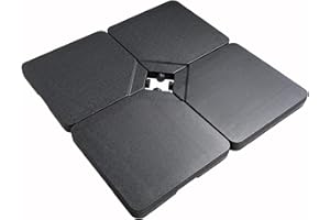 C-Hopetree 256 lb Heavy Duty Base Weights Stand for Offset Cantilever Outdoor Patio Umbrella, 4 Piece Set, Black