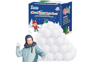 Luces 30 PCS Fake Snow Balls, Snow Ball for Fight Indoor, Soft White Ball Artificial Snow, DIY Snow Toss Game for Parent-Child Interactive Activities Xmas Party