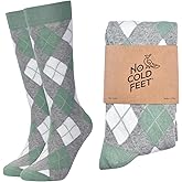 No Cold Feet Men’s Green Dress Socks – Classic Soft Crew Dress Socks, All-Day Comfort for Work, Business or Weddings