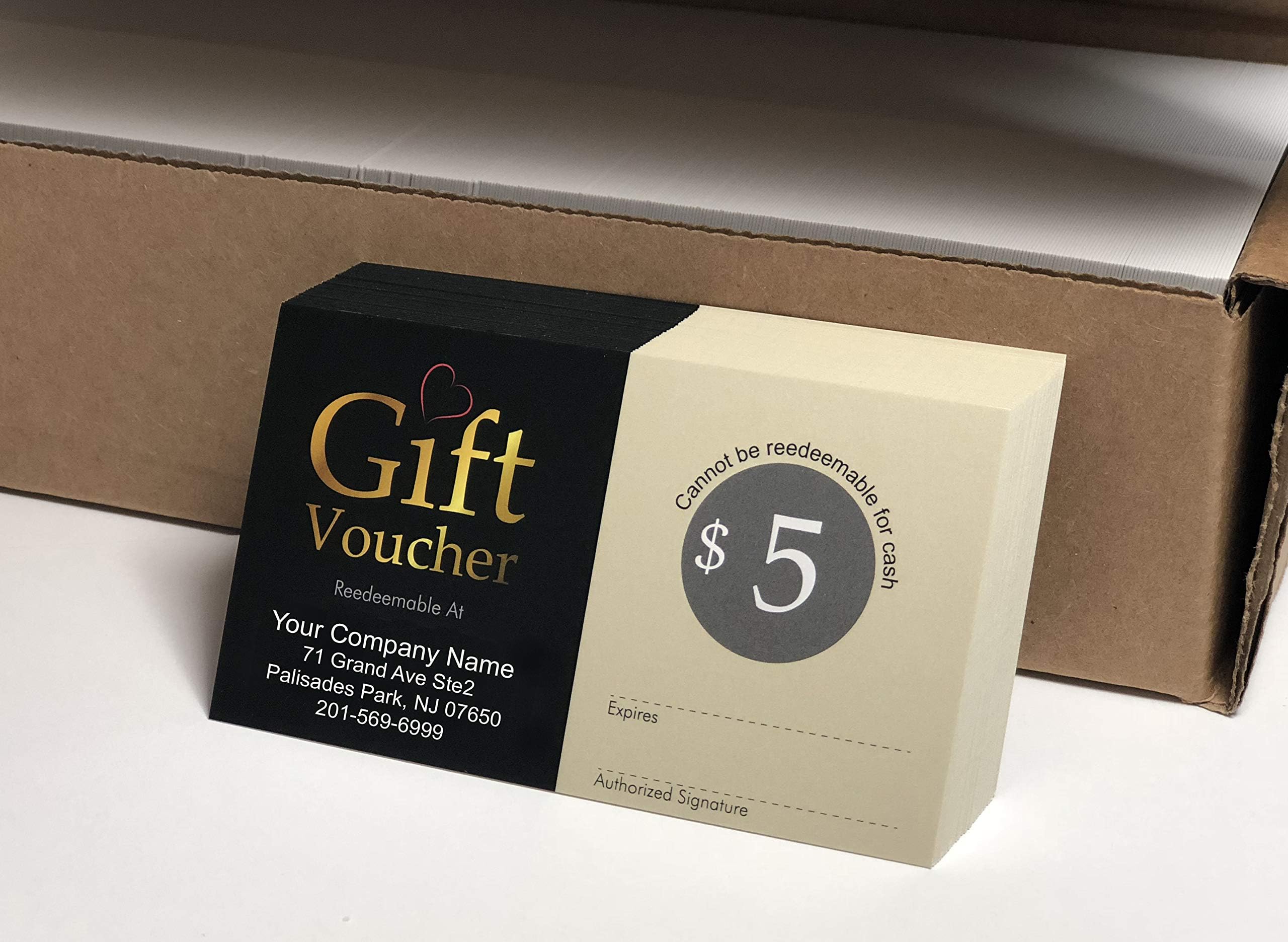 Reward Custom business cards 500pcs, Black & Gold (Black Gold)