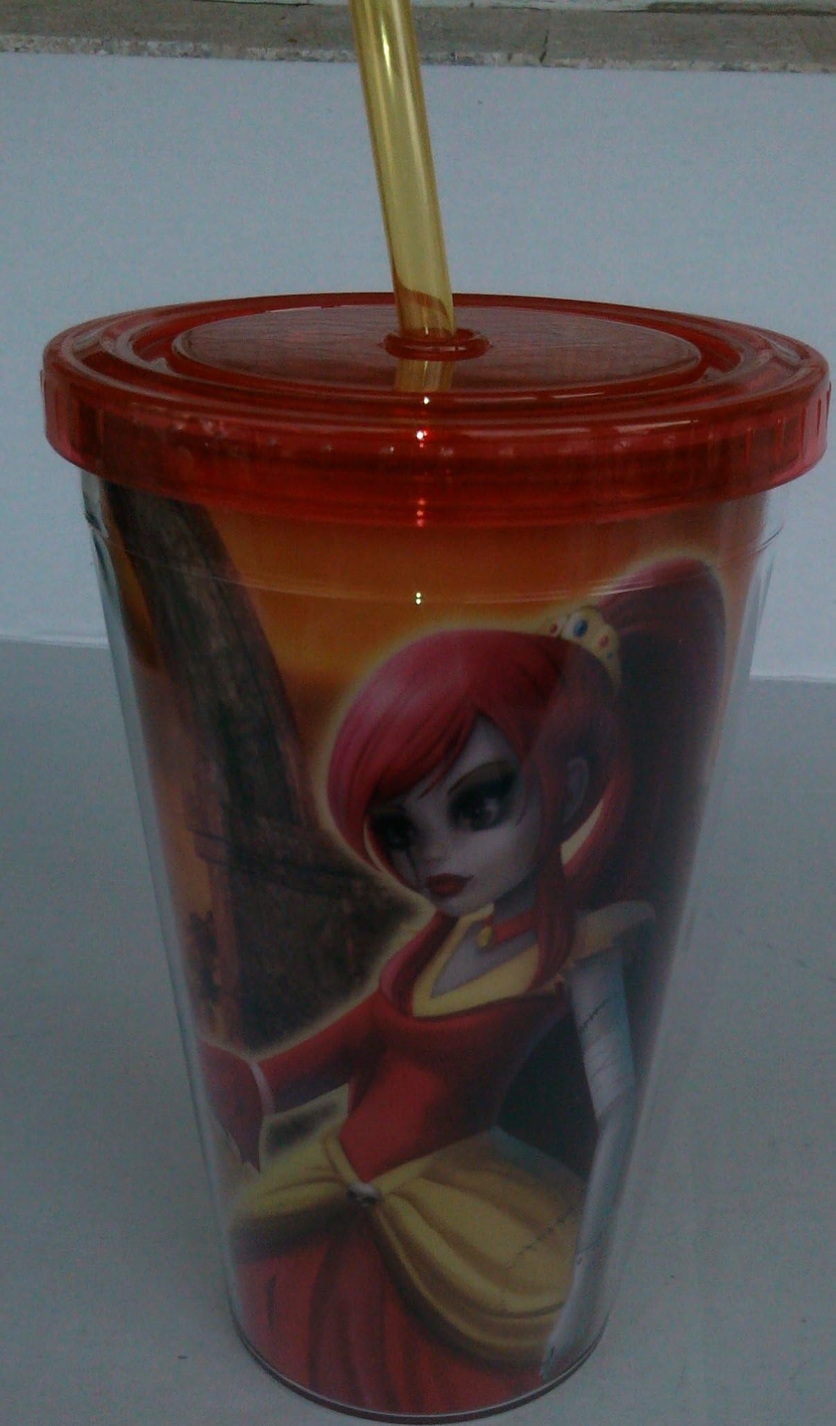 Once Upon A Zombie Belle 16 Ounce Travel Cup Tumbler with Straw