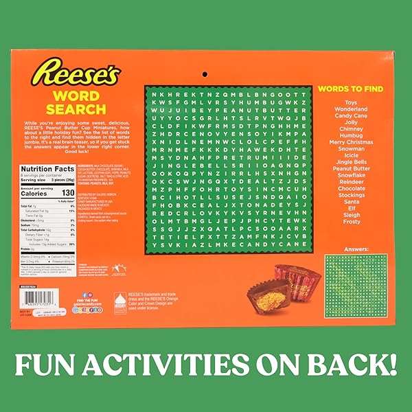2024 REESE’S PEANUT BUTTER CUP ADVENT CALENDAR, 24-DAY COUNTDOWN TO CHRISTMAS WITH CANDY, INDIVIDUALLY WRAPPED PIECES, 7.4 OUNCES
