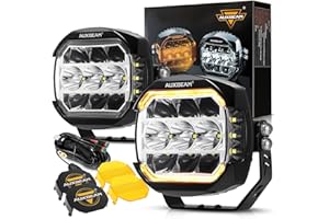 Auxbeam 5In LED Offroad Lights Ultra-Wide Series, 270° Side Shooter Driving Pods with White/Amber DRL+Turn Signal Light, 174W