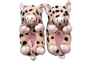 ooohyeah Kids Fuzzy Funny Animal Slippers, Cute Non-Slip Winter Warm House Shoes for Boys & Girls, Shoe Size 1-4