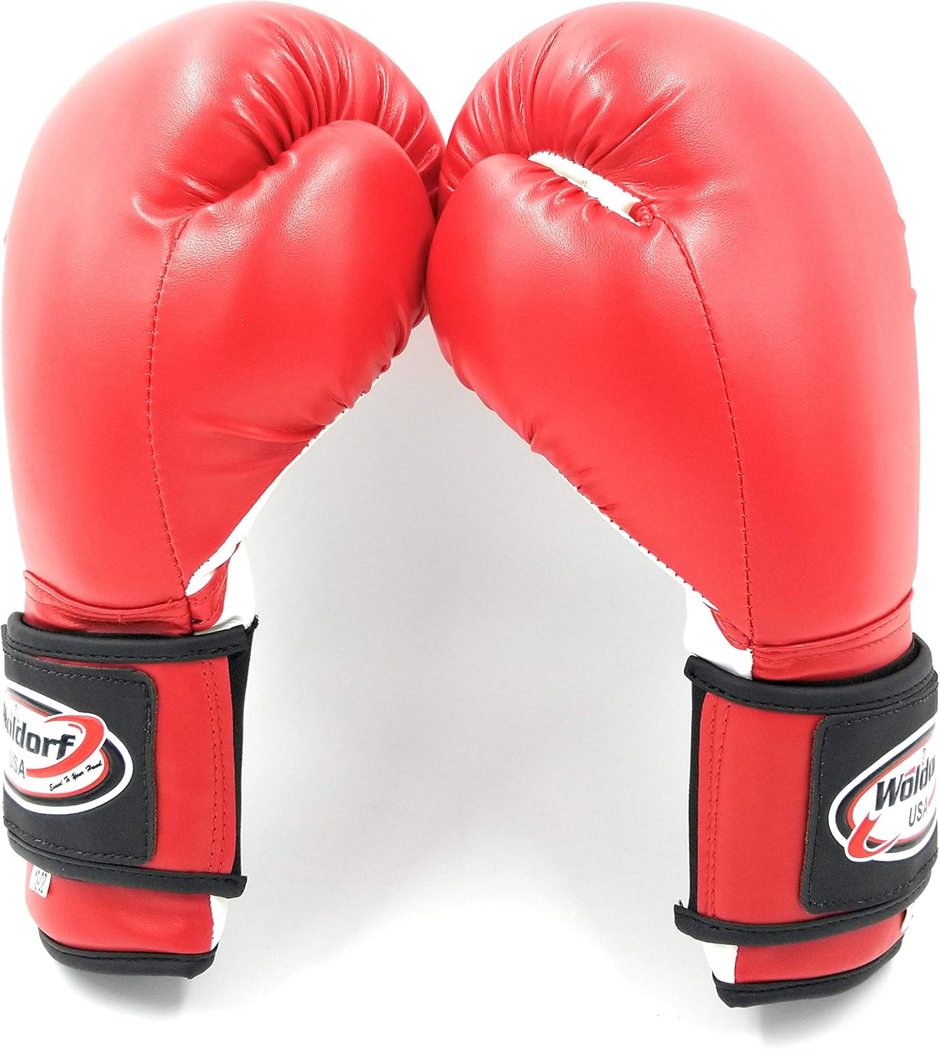 Woldorf USA Boxing Gloves in Leather Red 12oz Kickboxing