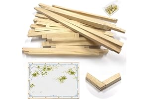 WIBEELEE 7 Lengths Wood Canvas Frames Kits, Total 28 Pcs Needlepoint Stretcher Bars for Needlework Embroidery Oil Painting Posters Art Supplies (6/8/10/12/14/16/20inch)
