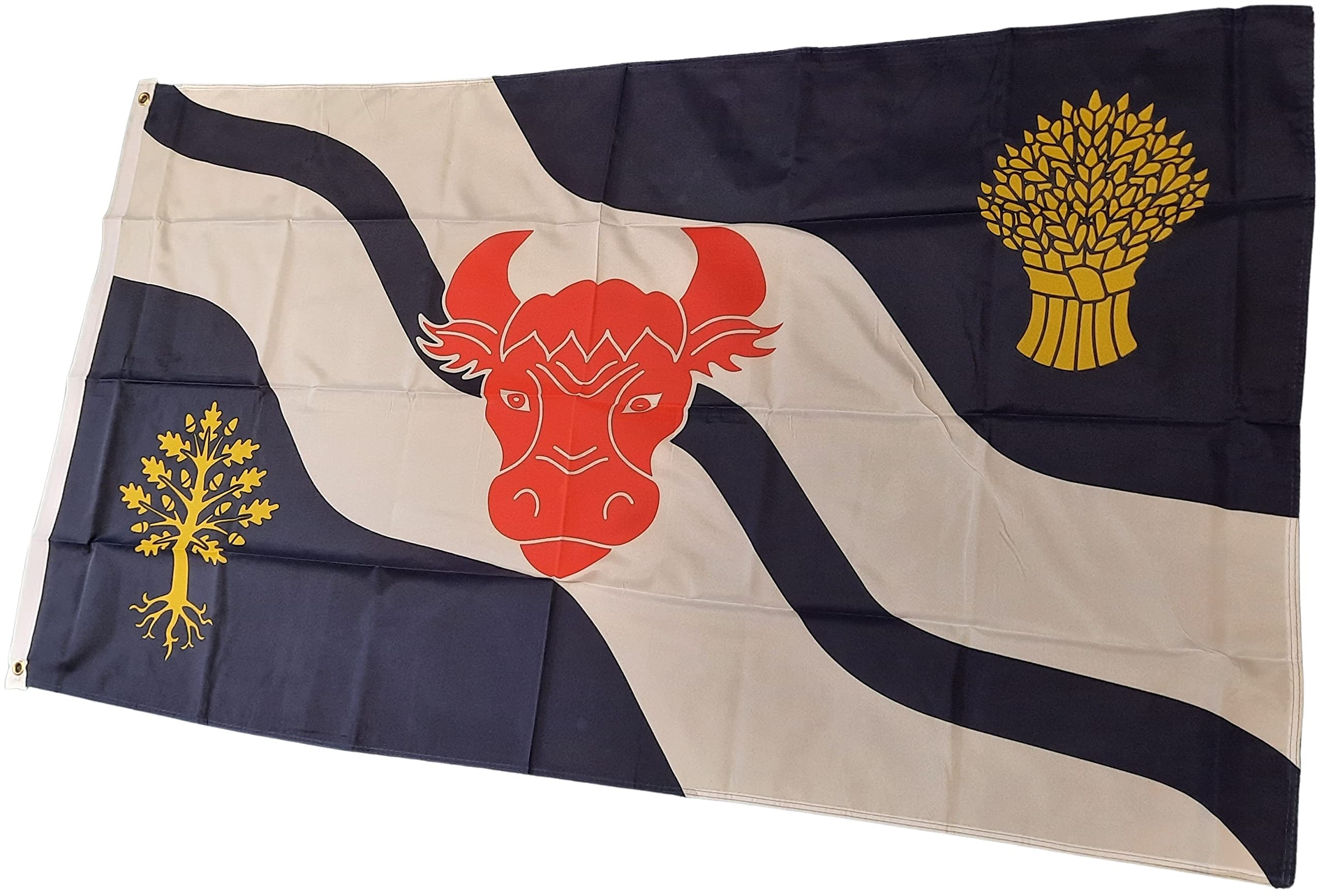 NWFlags Oxfordshire Flag 5ft x 3ft 75d Premium Polyester Suitable For Flagpoles | Strong Polyester 5x3 foot material Oxford flag with Eyelets