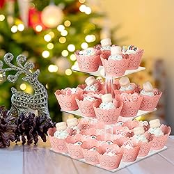 Boxalls Cupcake Stand, 3 Tier Square Acrylic