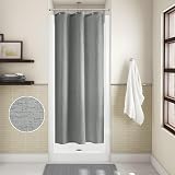 Waterproof Narrow Shower Curtain 92x182cm Grey Linen Fabric view 6