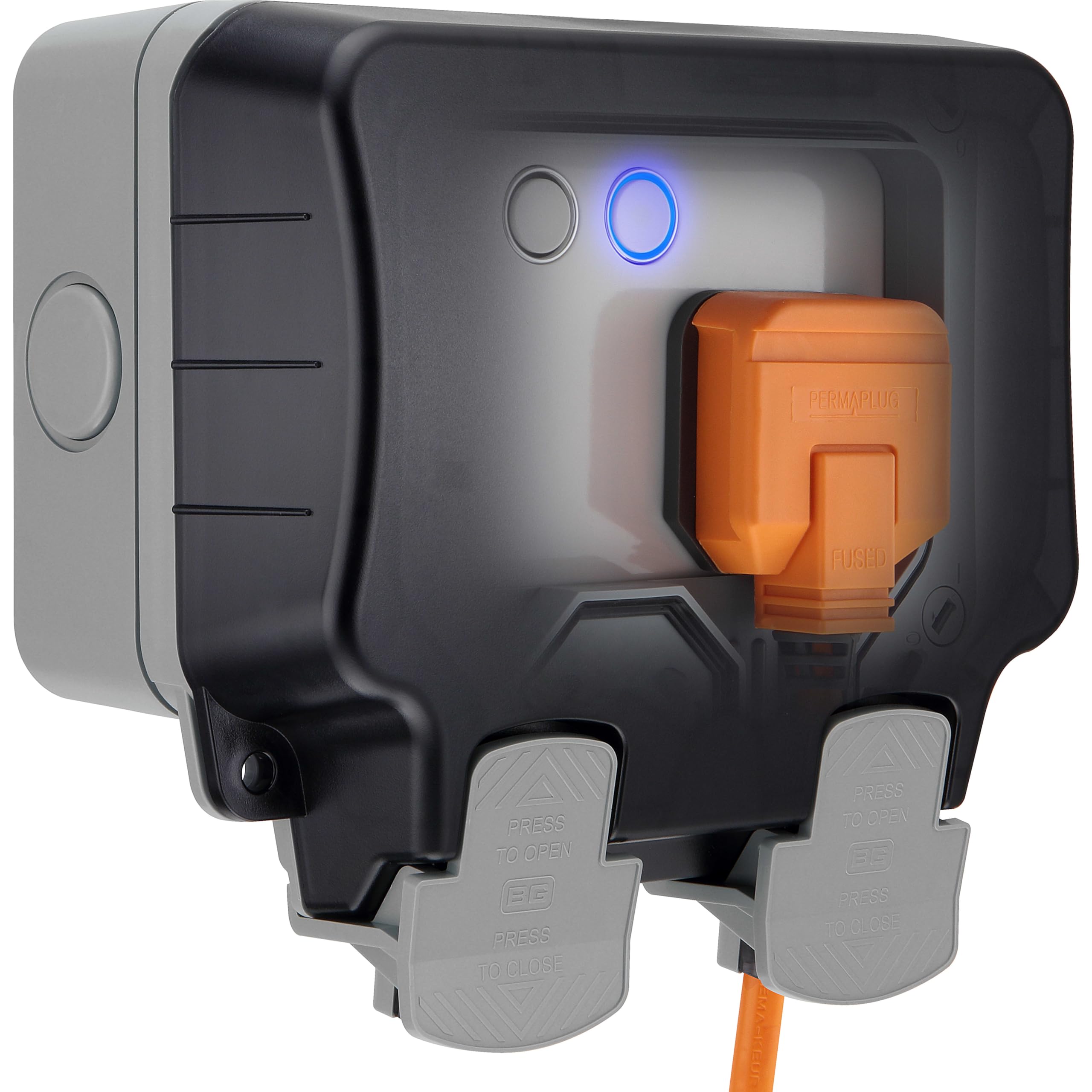 BG Smart! Weatherproof Outdoor Switched Double Socket Polycarbonate (PC)