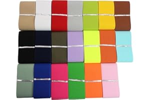 JESEP YONG 2 inch Knit Elastic Band for Sewing Waistband 20 Yards Colored Wide Elastic Binding Tape Thick Elastic Stretch Elastic Ribbing Fabric for Neckline Stretchy Elastic Strap for Pants-Skirts- DIY Craft