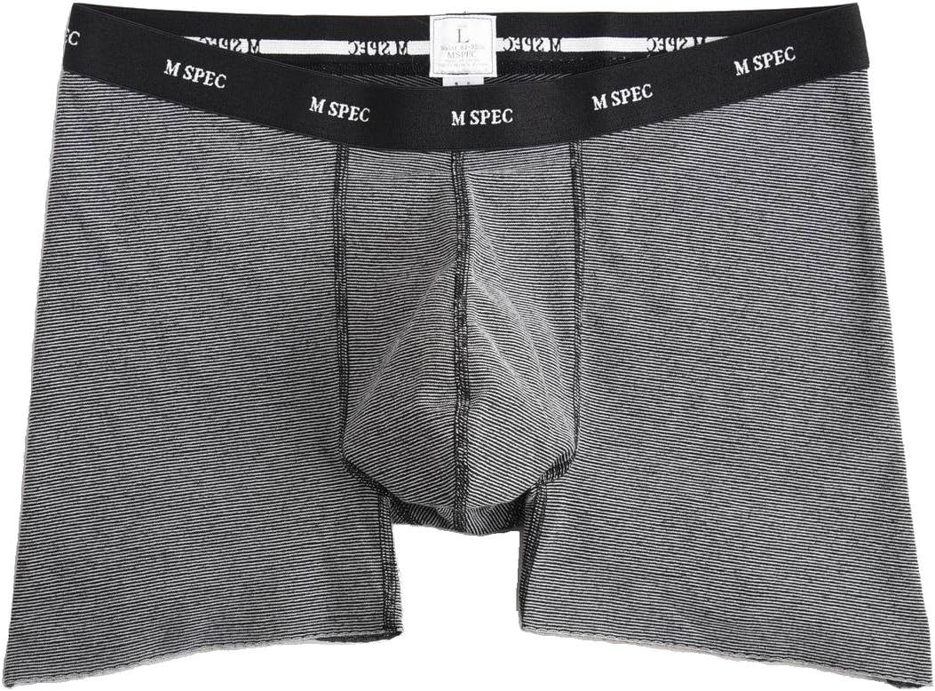 MSPEC Men's 3D-Crotch Bandage Stretch Gauze Hem Boxer Briefs