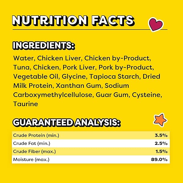 TEMPTATIONS CREAMY PUREE SQUEEZABLE LICKABLE CAT TREATS, WET CAT TREATS WITH TUNA, 0.42 OZ. TUBES, 4 COUNT, PACK OF 11 (44 TOTAL)