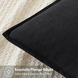 MIULEE Decorative Linen Pillow Covers 18x18 Inch