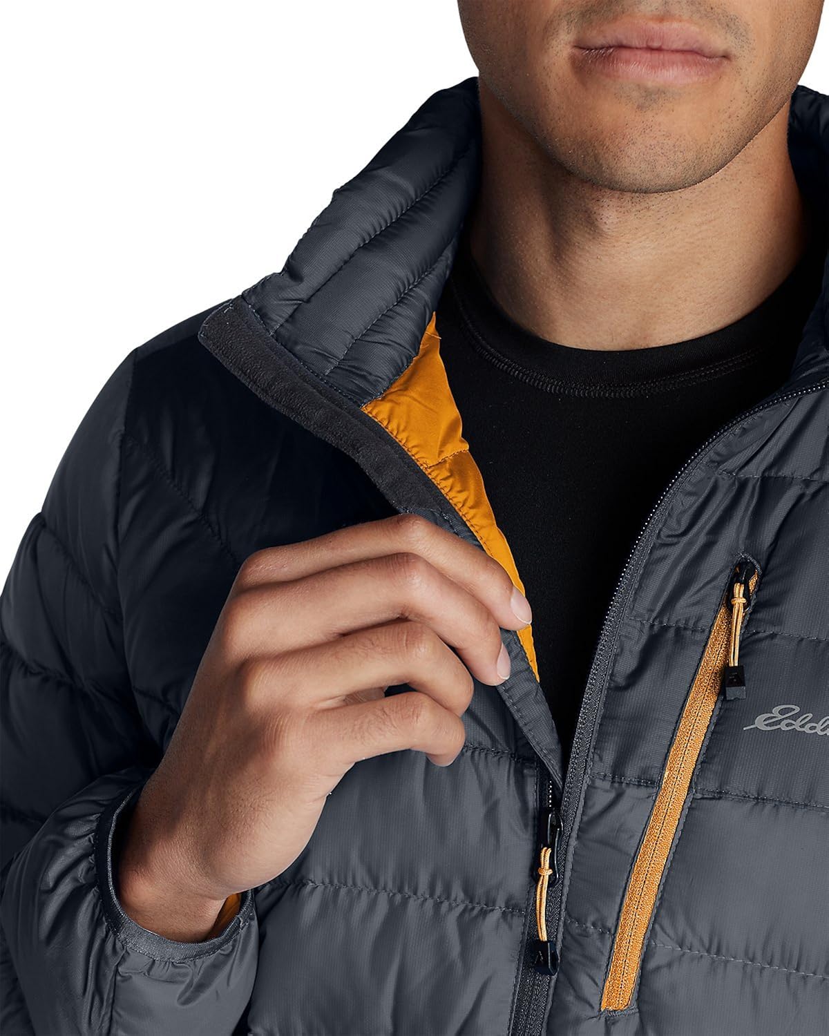 Eddie Bauer Men's Downlight Jacket, Med Indigo Regular M at  Men’s Clothing store
