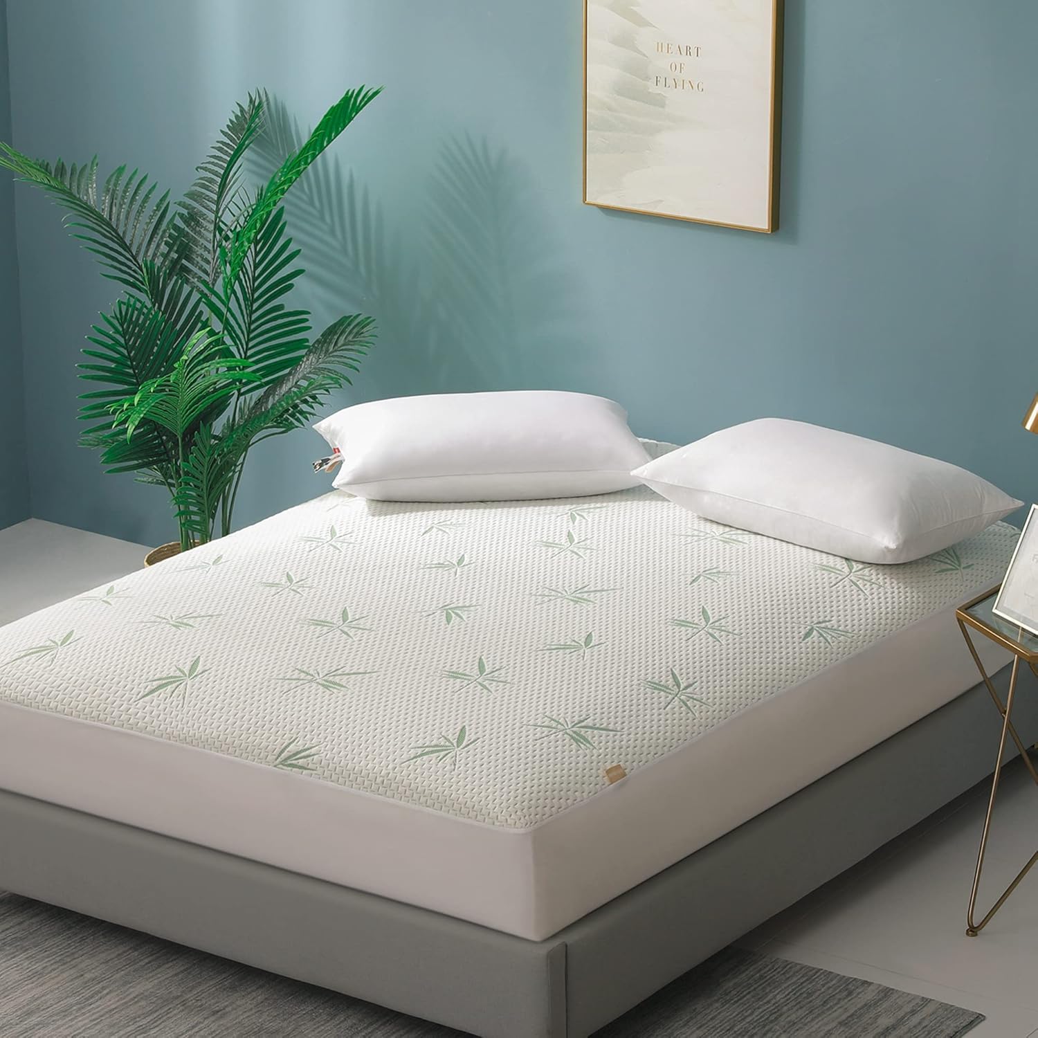 JET'S HOME King Mattress Protector – Bamboo Mattress Cover Waterproof & Cooling - Fitted Deep Pocket