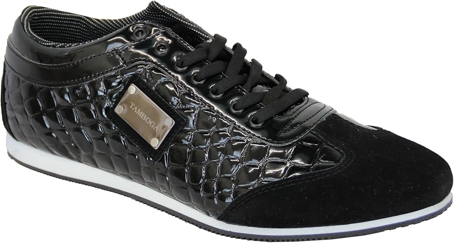 mens patent trainers