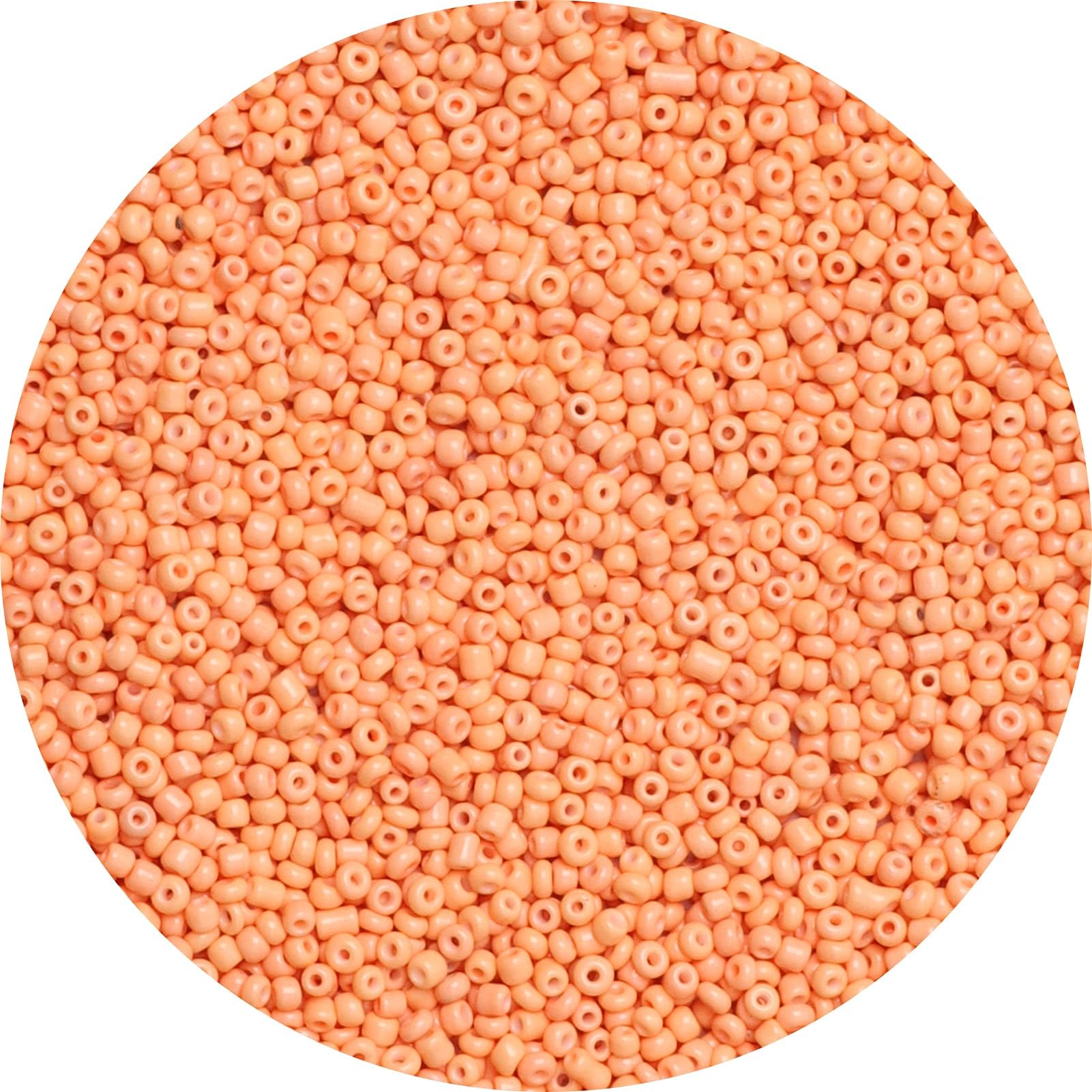 Gkelaly 10000Pcs Light Orange Glass Seed Beads Bulk for Jewellery Making, 2mm Small Pony Beads for Bracelet Necklace Earring Making & Crafting — image 1