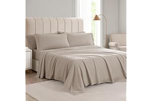 KKN Queen Sheets Set-6 Piece Bedding Sheets & Pillowcases-Luxury Hotel Bed Set for Women & Men - Deep Pockets-Soft&Cooling Sheet -Brushed Microfiber Easy Care& Wrinkle Free Sheets