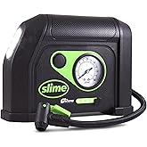 Slime 40084 Tire Inflator, Cordless, Portable Air Compressor Pump, Lithium Ion Battery and LED Light, Rechargeable, 8 min Inflation