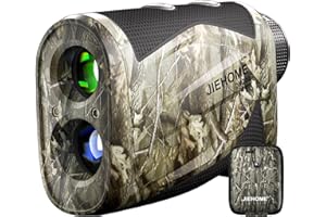 JIEHOME Hunting Rangefinder 765/1093Y Laser Range Finder 6X Magnification, Distance/Angle/Speed Measure, Flagpole Locking Vibration Scan Compact Rangefinders Device for Golf, Hunting, Shooting & Hiking