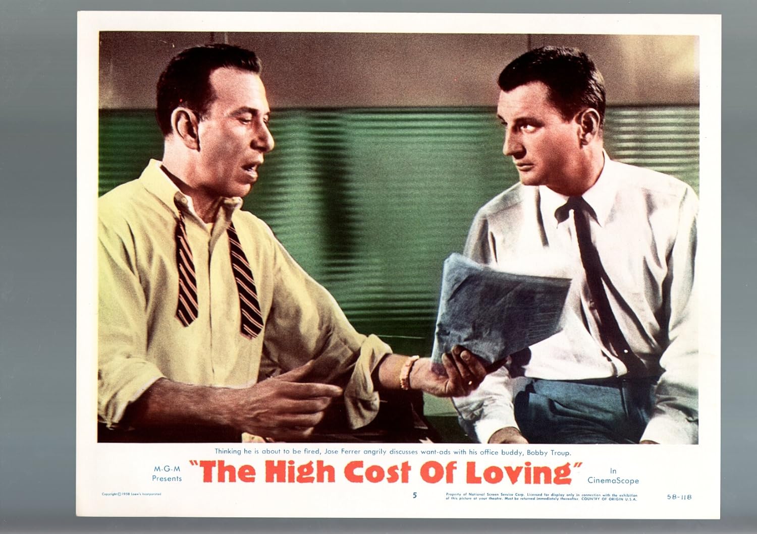 Love Don't Cost A Thing Vf Amazon.com: MOVIE POSTER: HIGH COST OF LOVE-LOBBY CARD #5-1958-JOSE