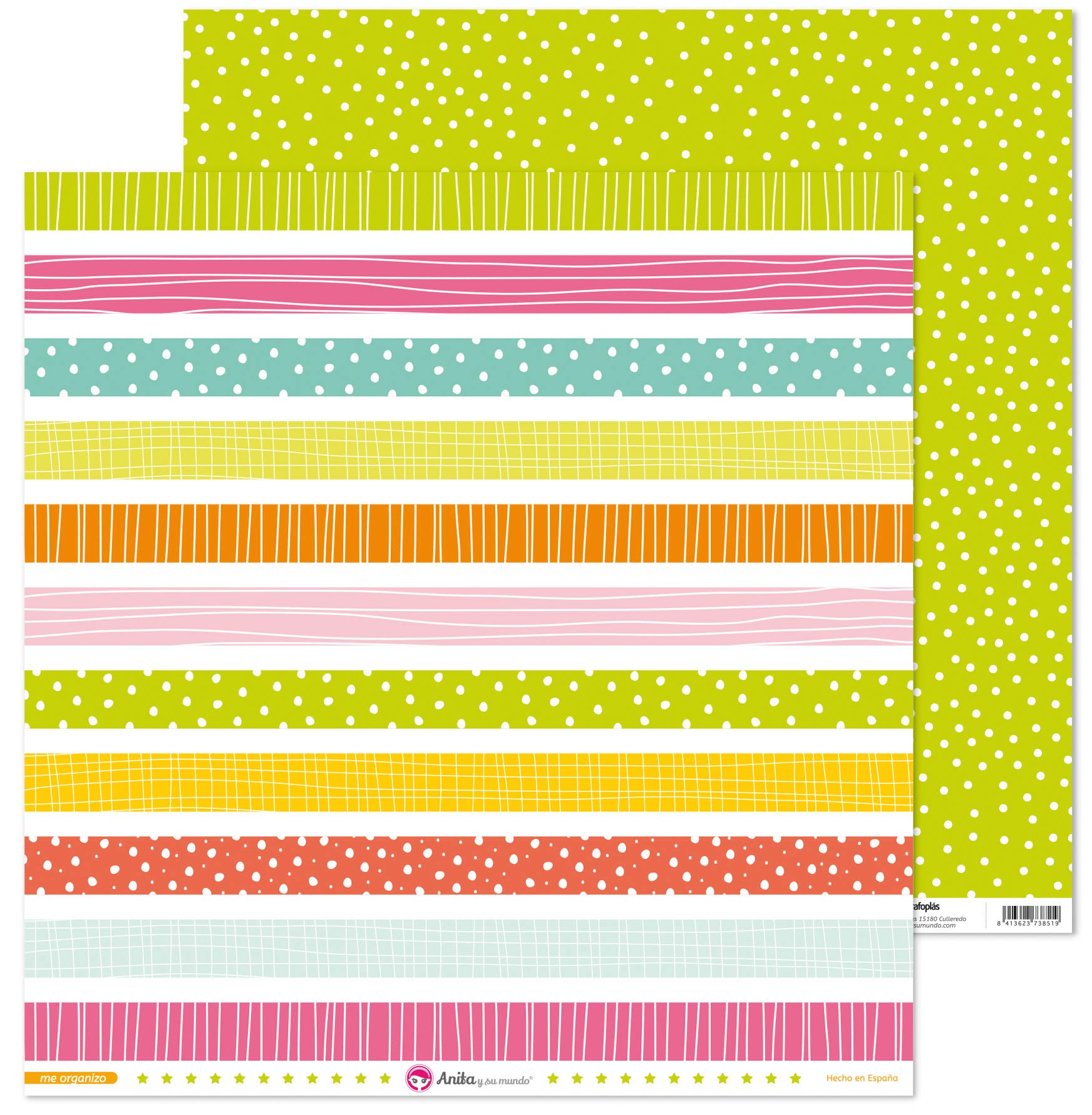 Anita and Su Mundo Collection I Organize Scrapbooking Papers, Paper, Strips, 12" x 12"