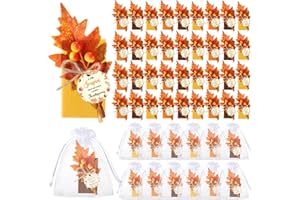 Swiffen 48 Set Fall Thanksgiving Bar Soap Party Favors Mini Hand Soaps Gifts Bulk with Bags Guests Thank You Return Gift for Thanksgiving, Wedding, Bridal Showers, Baby Shower