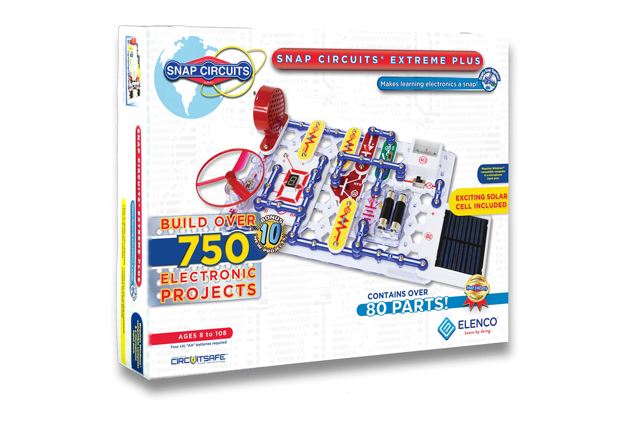 Snap Circuits Extreme Plus SC-760 Electronics Exploration Kit | Over 760 Stem Projects | Full Color Project Manual | 80+ Parts | Stem Educational Toys for Kids 8+
