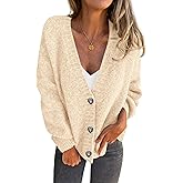 PRETTYGARDEN Cardigan Sweaters for Women Trendy Fall 2026 Long Sleeve Button Down Oversized Chunky Knit Sweater Outerwear