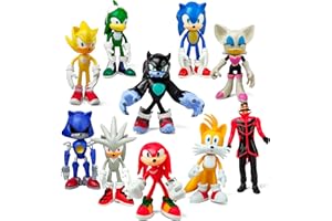 Toysvill Sonic The Hedgehog Big Action Figures (Set of 10 pcs), Toy, Children’s Birthday Cake Decoration Party Supplies Cake Topper