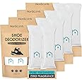 NonScents Shoe Deodorizer 4-Pack (8 Count) - Odor Eliminator, Air Freshener, Smell Absorber, Scent Remover for Shoes, Gym Bags, Soccer Cleats, Closets, Pet Area, Reusable - Shoe Deodorant