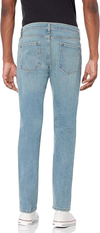Herren Slim-Fit-Jeans - Auslauffarben, Hellblau Vintage, 29W / 34L