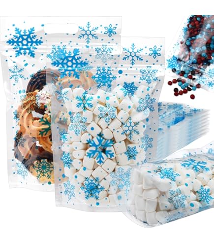 Amazon.com: Gilprop 60 Pcs Christmas Zip Lock Bags Plastic