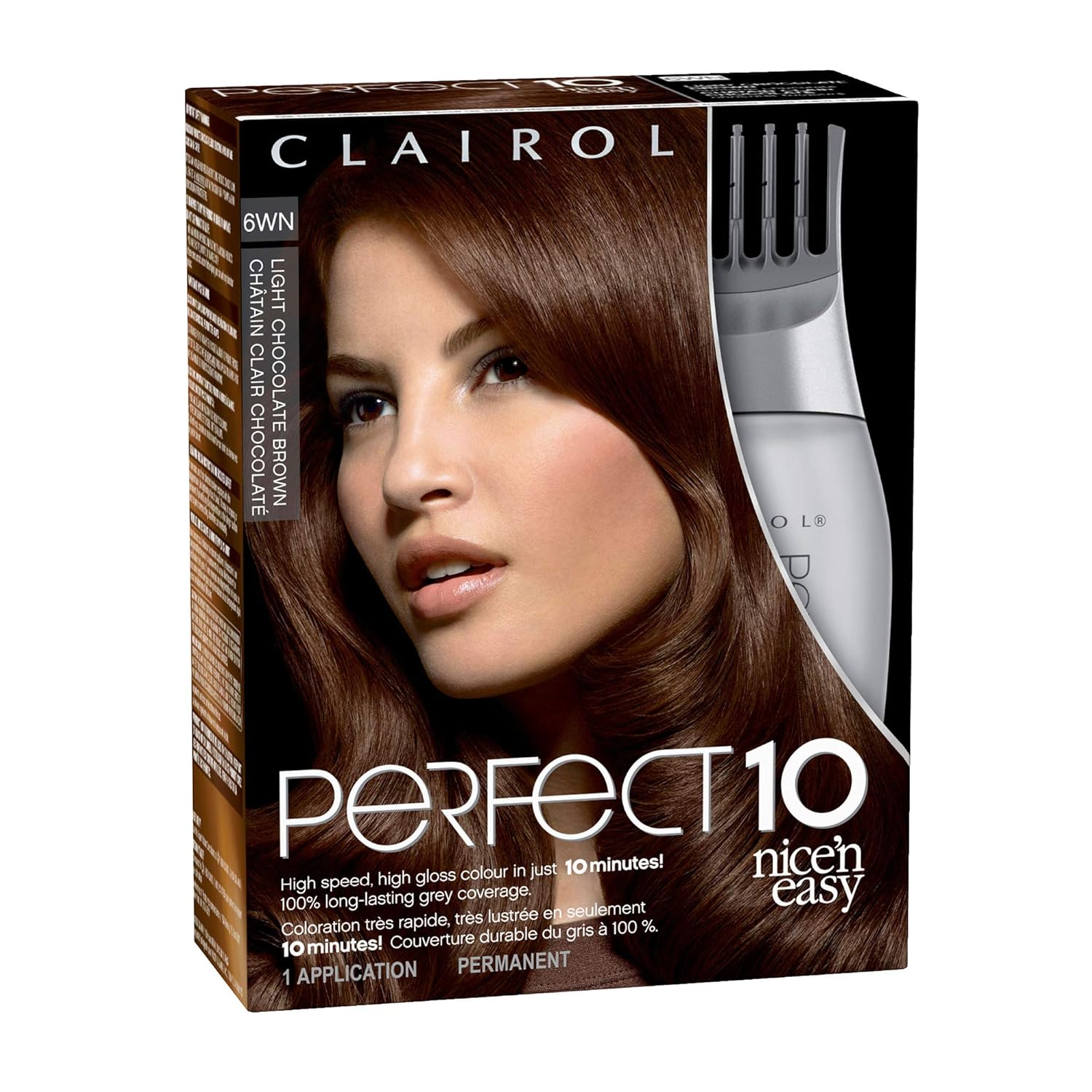 Clairol Nice ‘n Easy Perfect 10 Permanent Hair Dye Kit, Medium Golden Brown, 1 Count , 5 g: Beauty