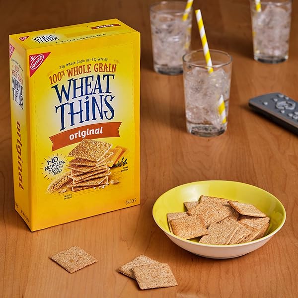 WHEAT THINS ORIGINAL SNACKS, WHOLE GRAIN WHEAT CRACKERS, SNACK CRACKERS, 8.5 OZ