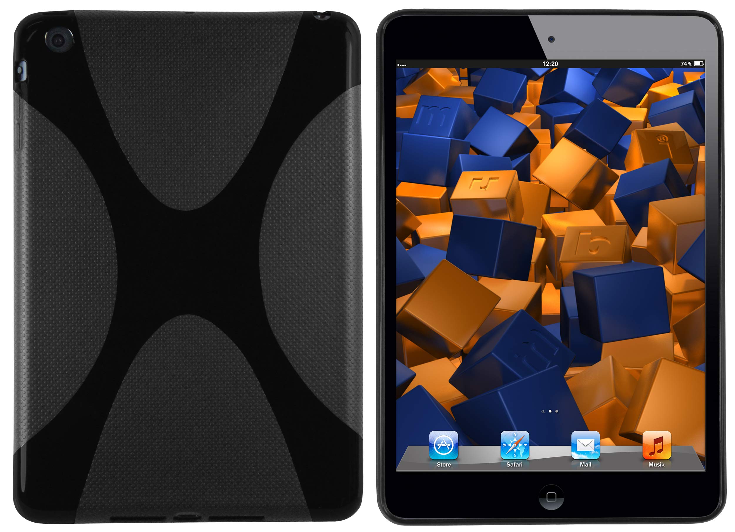 mumbi X-TPU 31104 Protective Case Compatible with iPad Mini 2012 Black